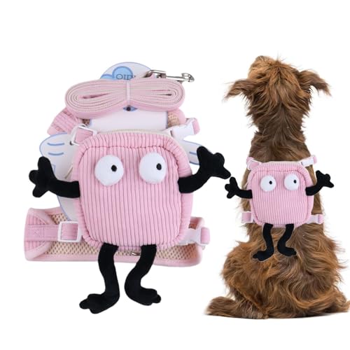 Bkljkf Kleines Hunde-Rucksackgeschirr,Hundegeschirr-Rucksack,Verstellbarer Welpengeschirr-Rucksack | Leichtes Hundegeschirr mit wasserdichtem Rucksack, für Outdoor-Wanderungen oder tägliche Bkljkf Kleines Hunde-Rucksackgeschirr,Hundegeschirr-Rucksack,Verstellbarer Welpengeschirr-Rucksack | Leichtes Hundegeschirr mit wasserdichtem Rucksack, für Outdoor-Wanderungen oder tägliche von Bkljkf