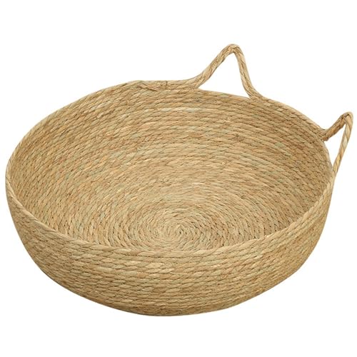 Blablablalu Katzenkorb, bequemes runde kühlende Rattan -Katzenbett, tragbares und leichtes Korbbett für Innenräume Aller Jahreszeiten, Welpen, Kätzchen, kleines Tier Weiden von Blablablalu