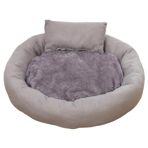 Blablablalu Rundes Katzenbett mit Kissenbaumkissen, gefülltem Donut-Katkkatzungsbett mit abnehmbarem Kissen Nicht rutschfeste minimalistische Betten für Innenkatzen, Geschenke für Katzen, m von Blablablalu