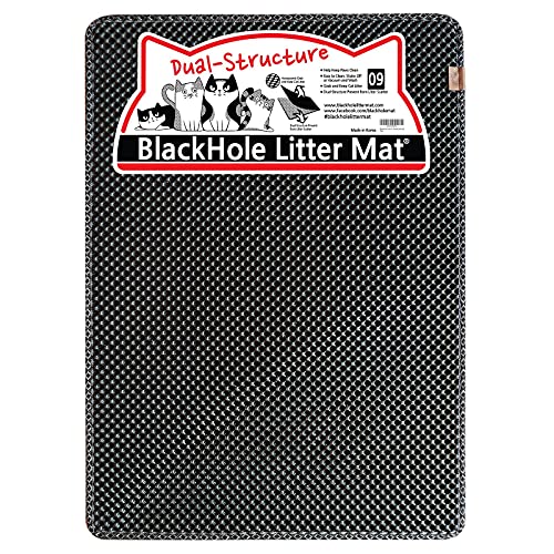 BlackHole Litter Mat ® - Super Large (92 x 64 cm) Super Groß Doppelstruktur mat (Dunkelgrau) von BlackHole Litter Mat