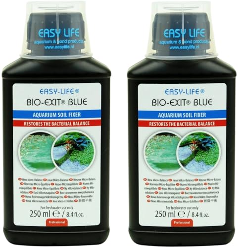 Easy Life Bio Exit Blue 2er Pack – 2X 250 ml Behandlung gegen Blaualgen im Aquarium, bekämpft effektiv Cyanobakterien, einfache Anwendung, sicher für Fische und Pflanzen von Blackcup