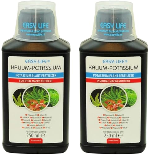 Easy Life Kalium 2er Pack – 2X 250 ml Flüssiger Kalium-Dünger für Aquarium-Pflanzen, unterstützt gesundes Wachstum, kräftige Blätter, einfache Anwendung, sicher für Fische von Blackcup