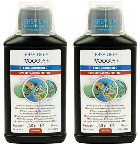 Easy Life Voogle 2er Pack – 2X 250 ml natürliche Immunstimulanz für Aquarienfische, stärkt Abwehrkräfte, schützt bei Stress & Krankheit, einfache Anwendung ohne Chemie Easy Life Voogle 2er Pack – 2X 250 ml natürliche Immunstimulanz für Aquarienfische, stärkt Abwehrkräfte, schützt bei Stress & Krankheit, einfache Anwendung ohne Chemie von Blackcup