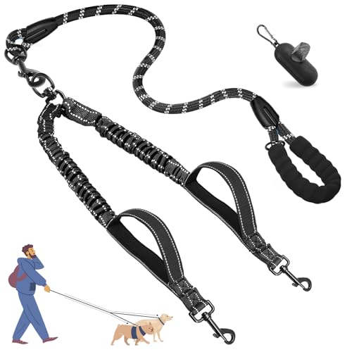 Blanlody Doppelleine für 2 Hunde (schwarz) von Blanlody
