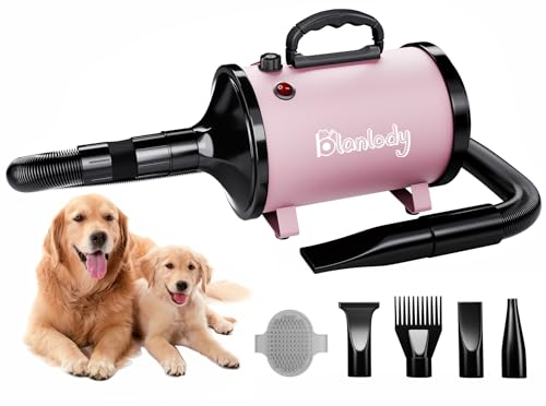 Blanlody Hundefön Blower Sehr Leise 4.5 PS / 3200W Motor Einstellbare Geschwindigkeit, Hundepflege-Trockner-Gebläse mit 4 verschiedenen Düsen elastischem Schlauch und Pflegebürste Blanlody Hundefön Blower Sehr Leise 4.5 PS / 3200W Motor Einstellbare Geschwindigkeit, Hundepflege-Trockner-Gebläse mit 4 verschiedenen Düsen elastischem Schlauch und Pflegebürste von Blanlody