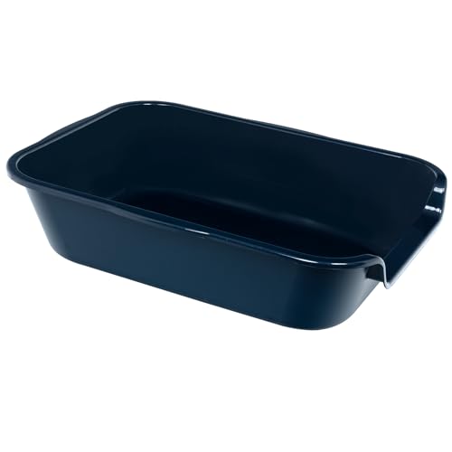 Blaucasa Extra große Hundetoilette (ABS-Material), Jumbo-Katzentoiletten mit niedrigem Einstieg für mehrere Kätzchen, große Katzen, haustiersicher, für den Innenbereich, Dunkelblau, 50,8 cm L x 38,1 von Blaucasa