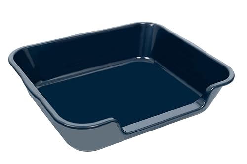 Blaucasa Extra große Hundetoilette (ABS-Material), Jumbo-Katzentoiletten mit niedrigem Einstieg für mehrere Kätzchen, große Katzen, haustiersicheres Töpfchen für den Innenbereich, Dunkelblau, 61 x von Blaucasa