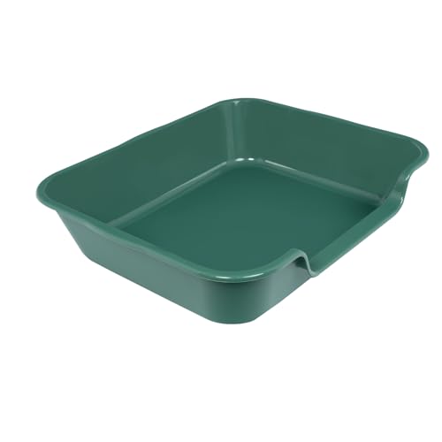 Blaucasa Extra große Hundetoilette (ABS-Material), Jumbo-Katzentoiletten mit niedrigem Einstieg für mehrere Kätzchen, große Katzen, haustiersicheres Töpfchen für den Innenbereich, Grün, 61 x 50,8 cm von Blaucasa