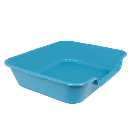Blaucasa Extra große Hundetoilette (ABS-Material), Jumbo-Katzentoiletten mit niedrigem Einstieg für mehrere Kätzchen, große Katzen, haustiersicheres Töpfchen für den Innenbereich, Hellblau, 61 x 50,8 von Blaucasa