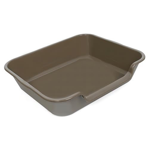 Blaucasa Extra große Hundetoilette (ABS-Material), niedriger Einstieg, Jumbo-Katzentoilette für mehrere Kätzchen, große Katzen, haustiersicheres Töpfchen für den Innenbereich, Schokoladenbraun, 61 x von Blaucasa