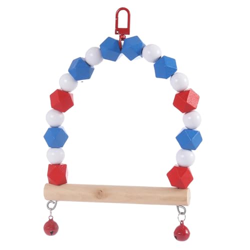 1 Stück Vogelschaukel für Haustiere,Schaukel aus Metall und Holz für Vögel,Farbe Holzschaukelspielzeug,Vogelspielzeug,Stehsitzstange mit Glocke,für Sittiche Kanarienvögel,13 x 18 cm,Rot 1 Stück Vogelschaukel für Haustiere,Schaukel aus Metall und Holz für Vögel,Farbe Holzschaukelspielzeug,Vogelspielzeug,Stehsitzstange mit Glocke,für Sittiche Kanarienvögel,13 x 18 cm,Rot von Blausky