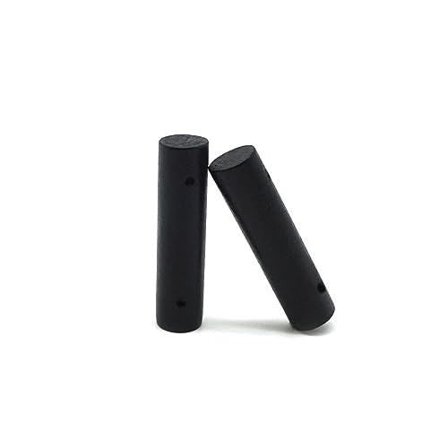 10 Stück 70x15mm Vogelleiter-Brückenspielzeug,Vogelleiter aus Holz Lose Leiter Kletterholz Bunte Runder Holzstab Käfigzubehör zum Vögel Holzleiterbrücke Schaukel Hängematte,Schwarz von Blausky