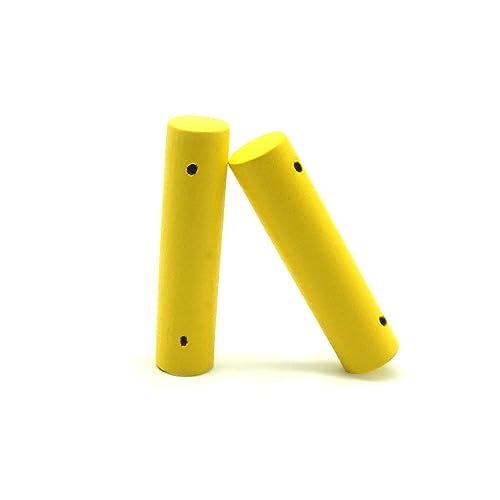 20 Stück 150x15mm Vogelleiter-Brückenspielzeug,Vogelleiter aus Holz Lose Leiter Kletterholz Bunte Runder Holzstab Käfigzubehör zum Vögel Holzleiterbrücke Schaukel Hängematte,Dunkelgelb von Blausky