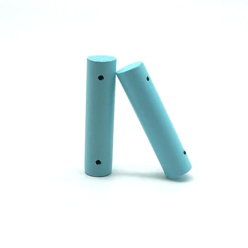 20 Stück 150x15mm Vogelleiter-Brückenspielzeug,Vogelleiter aus Holz Lose Leiter Kletterholz Bunte Runder Holzstab Käfigzubehör zum Vögel Holzleiterbrücke Schaukel Hängematte,Hellblau von Blausky