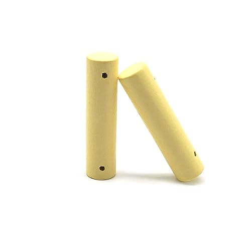 20 Stück 150x15mm Vogelleiter-Brückenspielzeug,Vogelleiter aus Holz Lose Leiter Kletterholz Bunte Runder Holzstab Käfigzubehör zum Vögel Holzleiterbrücke Schaukel Hängematte,Hellgelb von Blausky