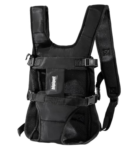 Haustier-Brusttasche, Katzen- und Hunderucksack, Outdoor-Tragetasche für kleine und mittelgroße Hunde, Größen SML (Black,S) von BlazeNex