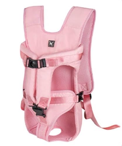 Hunderucksack für Mittlere Hunde, Verstellbar und Leicht, Ideal zum Wandern, Radfahren, Reisen und CampingSMLXL (Pink,S) von BlazeNex