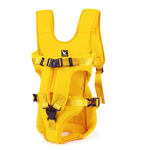 Hunderucksack für Mittlere Hunde, Verstellbar und Leicht, Ideal zum Wandern, Radfahren, Reisen und CampingSMLXL (Yellow,XL) von BlazeNex