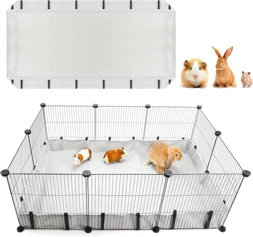 Mfsdai Käfigmatte, Meerschweinchen, 61 x 121 x 10 cm, wasserdicht, Oxford-Stoff, Pipi, waschbar (Seite nicht enthalten), Polster für Kaninchen, Hamster (grau) von BlazeNex