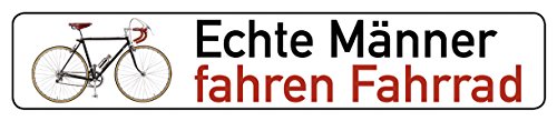 ECHTE MÄNNER FAHREN FAHRRAD Straßenschild+Magnet Doppelpack Blech STR36-M08 von Blechwaren Fabrik Braunschweig GmbH