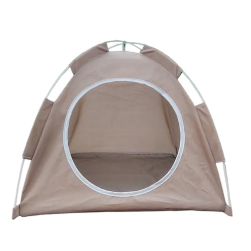 Polyester-Haustierzelt für Mini-Haustiere, perfekt für Camping und Wandern (braun) von BlissfulAbode