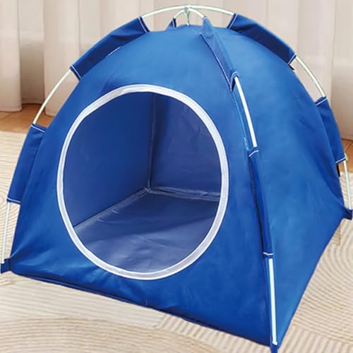 Waschbares Haustierzelt, ideal für Mini-Haustiere beim Camping oder Wandern, Ausflüge im Freien (Hellblau) von BlissfulAbode