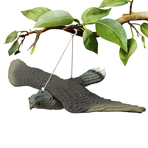 Blogiiup Vogelschreck, Hawk Decoy Lifelike Vogel -Repeller wasserdichte Scarter hängt Vogelscheuchen mit hängenden Fäden für Gartendekoration im Freien, Taubenschreck von Blogiiup