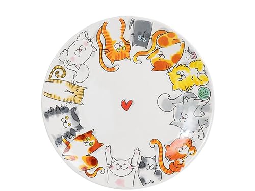 Blond Amsterdam Dier Cat Frühstücksteller 22 cm – Keramikteller mit Katzen-Illustrationen – originelles Geschenk für Katzenliebhaber Blond Amsterdam Dier Cat Frühstücksteller 22 cm – Keramikteller mit Katzen-Illustrationen – originelles Geschenk für Katzenliebhaber von Blond Amsterdam