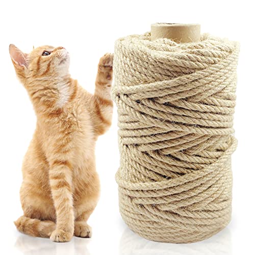 50 M Sisalseil für Kratzbaum, 6mm Natur Sisal Seil, Kratzbaum Seil, Sisalseil, Sisal Geeignet für Katzenzubehör Dekoration für Zuhause Garten Basteln Dekorieren von Häusern 50 M Sisalseil für Kratzbaum, 6mm Natur Sisal Seil, Kratzbaum Seil, Sisalseil, Sisal Geeignet für Katzenzubehör Dekoration für Zuhause Garten Basteln Dekorieren von Häusern von BluVast