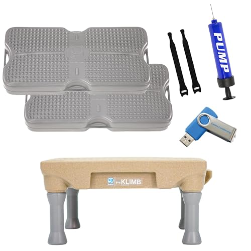 Blue-9 KLIMB Trainingspaket mit 2 Propel-Plattformen, Pumpe & Videos, Desert Tan von Blue-9