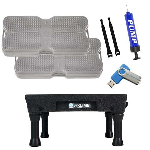 Blue-9 KLIMB Trainingspaket mit 2 Propel-Plattformen, Pumpe & Videos, schwarz von Blue-9
