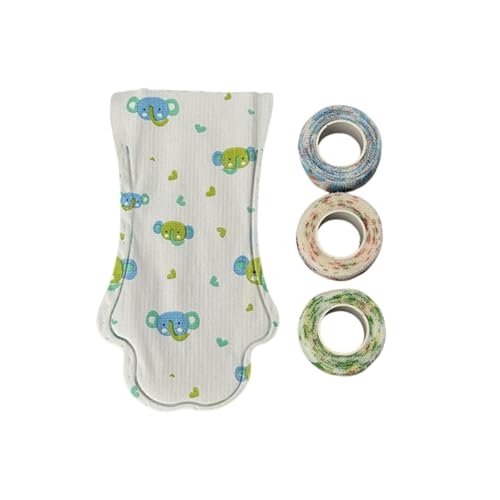 Blue Dream Island Einweg-Hundeschuhe mit 3 Bandagen, wasserdicht, gegen Lecken, für Haustiere, Outdoor, Spaziergänge, schmutzabweisend, Größe L, Grün, 20 Stück von Blue Dream Island
