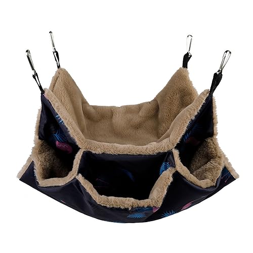 Blue Dream Island Hamster-Hängematte, Haustierschaukelbett, 3 Etagen, Schlafsack, Käfigzubehör, kleines Tier, warmes Versteck für Eichhörnchen, Meerschweinchen, Papageien, Hamster, Vogelmuster Blue Dream Island Hamster-Hängematte, Haustierschaukelbett, 3 Etagen, Schlafsack, Käfigzubehör, kleines Tier, warmes Versteck für Eichhörnchen, Meerschweinchen, Papageien, Hamster, Vogelmuster von Blue Dream Island