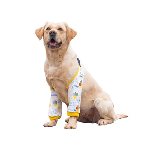 Blue Dream Island Hunde-Vorderbeinbandage, Genesungsmanschette, Haustier-Kniebandage, Wundschutz für mittelgroße und große Hunde, XL (Eiscreme) von Blue Dream Island