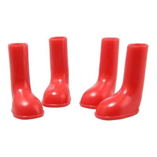 Blue Dream Island Regenschuhe für Hunde, wasserdicht, rutschfest, hochelastisch, Gummi, lange Stiefel für Regen, Schnee, Schlamm, Pfützen, Wetter, Haustierspaziergänge, Wandern, Pfotenschutz, für von Blue Dream Island