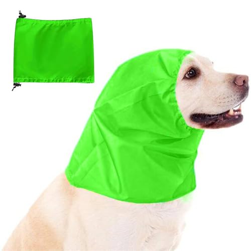 Blue Dream Island Verstellbare Duschhaube für große Hunde, Ohrenschutz, wasserdichte Mütze, Haustier-Ohrenschutz-Badekappe für Fellpflege, Baden, Schwimmen, Grün von Blue Dream Island