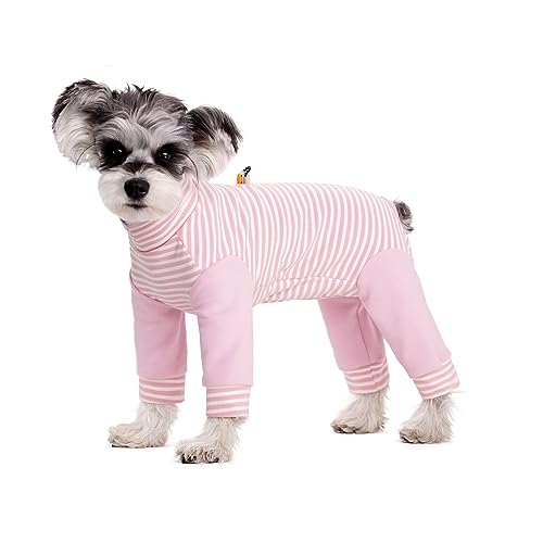 Erholungsanzug für kleine Hunde, gestreift, Anti-Haarausfall, Pyjama, nach Operationen, Hundepullover, Mantel für Welpen, kleine Hunde, Größe M, Rosa Erholungsanzug für kleine Hunde, gestreift, Anti-Haarausfall, Pyjama, nach Operationen, Hundepullover, Mantel für Welpen, kleine Hunde, Größe M, Rosa von Blue Dream Island