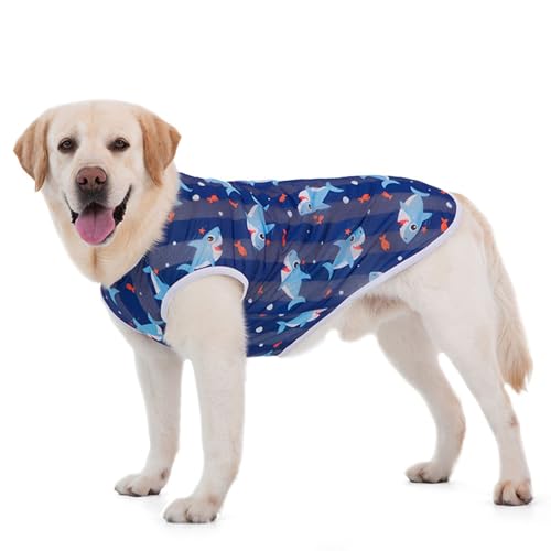 Haustier-Sommer-T-Shirt, atmungsaktiver Overall, Schlafanzug, Anti-Haar-Bekleidung, Einteiler, Sonnenschutzkleidung, kühlende Kleidung, Weste, geeignet für große und mittelgroße Hunde, Größe 26/XL Haustier-Sommer-T-Shirt, atmungsaktiver Overall, Schlafanzug, Anti-Haar-Bekleidung, Einteiler, Sonnenschutzkleidung, kühlende Kleidung, Weste, geeignet für große und mittelgroße Hunde, Größe 26/XL von Blue Dream Island
