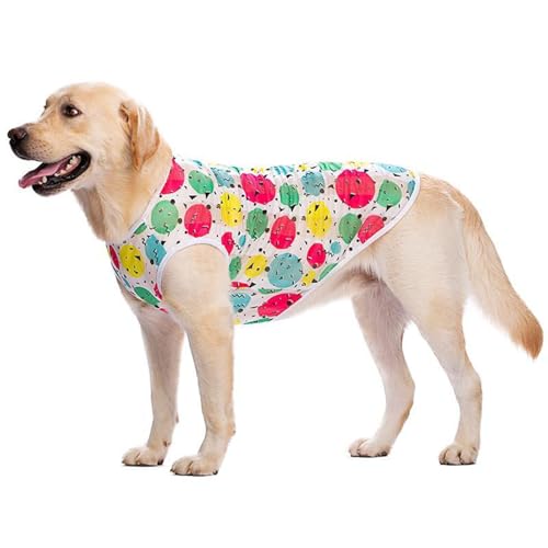 Haustier-Sommer-T-Shirt, atmungsaktiver Overall, Schlafanzug, Einteiler, Sonnenschutzkleidung, kühlende Kleidung, Weste, geeignet für große und mittelgroße Hunde, Größe 36/6XL (Rotund) von Blue Dream Island