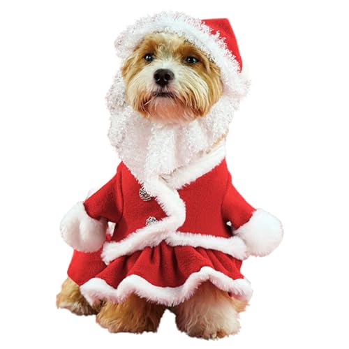 Haustier-Weihnachtskostüm, Weihnachtsmann-Kostüm, Cosplay-Set mit Weihnachtsmütze, Umwandlungskleid, Urlaubsparty, Neujahrskleidung für Katzen, Welpen, kleine, mittelgroße Hunde, Größe M Haustier-Weihnachtskostüm, Weihnachtsmann-Kostüm, Cosplay-Set mit Weihnachtsmütze, Umwandlungskleid, Urlaubsparty, Neujahrskleidung für Katzen, Welpen, kleine, mittelgroße Hunde, Größe M von Blue Dream Island