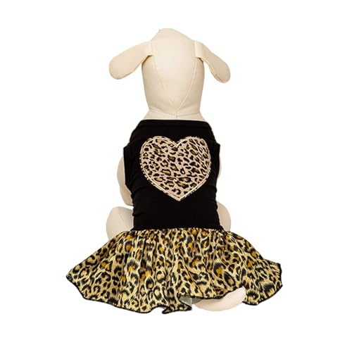 Haustierkleid mit Leopardenmuster, atmungsaktiv, ärmellos, herzförmig, Netz-Tutu, Prinzessinnenkleid für Katzen, kleine Hunde, Größe XXL Haustierkleid mit Leopardenmuster, atmungsaktiv, ärmellos, herzförmig, Netz-Tutu, Prinzessinnenkleid für Katzen, kleine Hunde, Größe XXL von Blue Dream Island