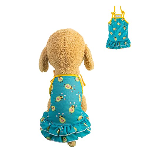 Haustierrock, niedlich bedrucktes Welpen-Sommerkleid, Tank Top geeignet für Katzen, kleine, mittelgroße Hunde_XL (Obst) von Blue Dream Island