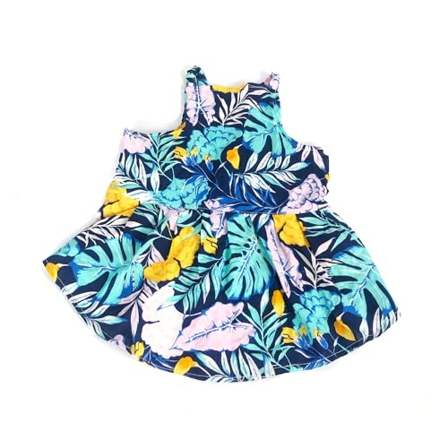 Hawaii-Kleid für kleine Hunde, kühles und atmungsaktives Schlupfkleid, Weste, Strandkostüm für Katzen, Welpen, kleine Hunde, Größe S (Marineblau) von Blue Dream Island