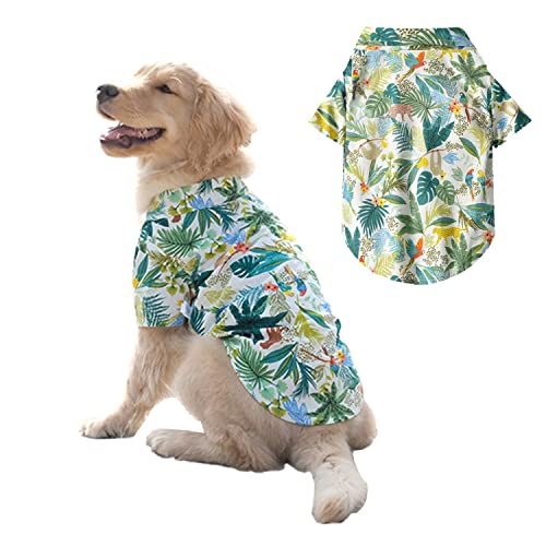 Hawaii-Shirt für Hunde, Sommer, Haustierkleidung, cool, atmungsaktiv, Strand-T-Shirt für mittelgroße und große Hunde_8XL Hawaii-Shirt für Hunde, Sommer, Haustierkleidung, cool, atmungsaktiv, Strand-T-Shirt für mittelgroße und große Hunde_8XL von Blue Dream Island