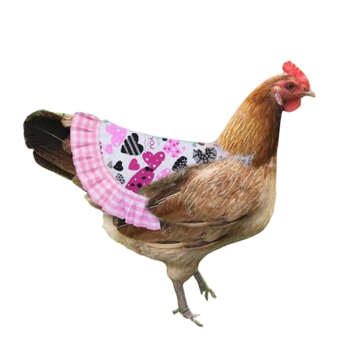 Hühner-Sättel, Hühnerfeder-Schürze mit elastischen Bändern, Geflügelschutz, Flügel-Feder-Pflegezubehör, rosa Herz Hühner-Sättel, Hühnerfeder-Schürze mit elastischen Bändern, Geflügelschutz, Flügel-Feder-Pflegezubehör, rosa Herz von Blue Dream Island