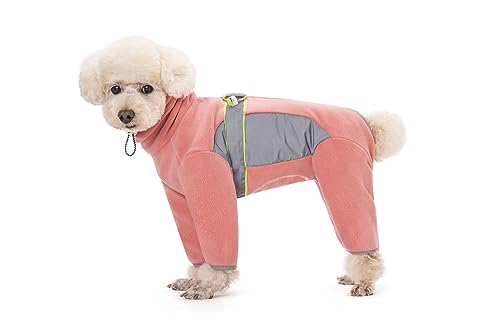 Hund Fleece Winter Warme Kleidung, Taille Einstellbare Welpen Onesie mit D-Ring und Reflektierende Streifen, Kaltes Wetter Haustier Langarm Mäntel Wiederherstellen Anzug Für Kleine Mittlere Hunde_M Hund Fleece Winter Warme Kleidung, Taille Einstellbare Welpen Onesie mit D-Ring und Reflektierende Streifen, Kaltes Wetter Haustier Langarm Mäntel Wiederherstellen Anzug Für Kleine Mittlere Hunde_M von Blue Dream Island
