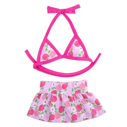 Hunde-Bikini-Badeanzug, Sommer-Badekleid, Strandkleidung, Katzen-/Hundekostüm für Welpen, kleine Hunde, Größe S (Erdbeere) von Blue Dream Island