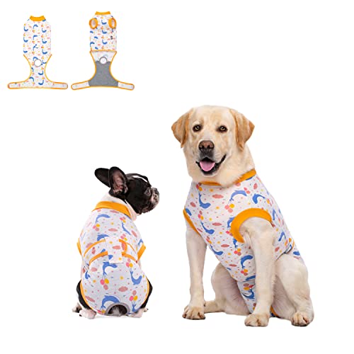 Hunde-Chirurgie-Genesungsanzug, physiologische Hose, Hunde-Anti-Belästigung, Sterilisationskleidung, geeignet für Herren/Hündinnen, Katzen, 2XL (gelb) von Blue Dream Island