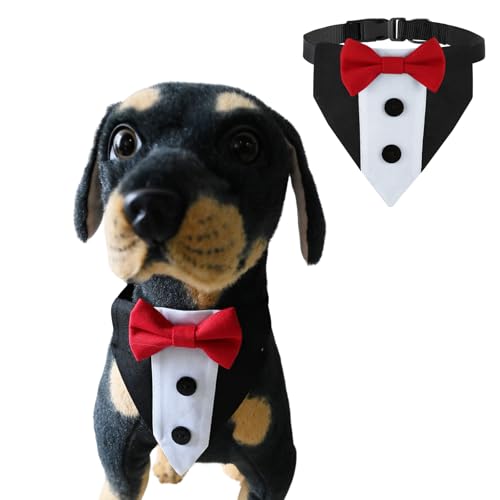 Hunde-Smokinghalstuch, formelles Haustier-Lätzchen, Fliege, verstellbar, Schnellverschluss-Schnalle, dreieckiger Schal, Hund, Geburtstag, Party, Valentinstag, Fliege, Schal, Party, Smoking, Größe L Hunde-Smokinghalstuch, formelles Haustier-Lätzchen, Fliege, verstellbar, Schnellverschluss-Schnalle, dreieckiger Schal, Hund, Geburtstag, Party, Valentinstag, Fliege, Schal, Party, Smoking, Größe L von Blue Dream Island