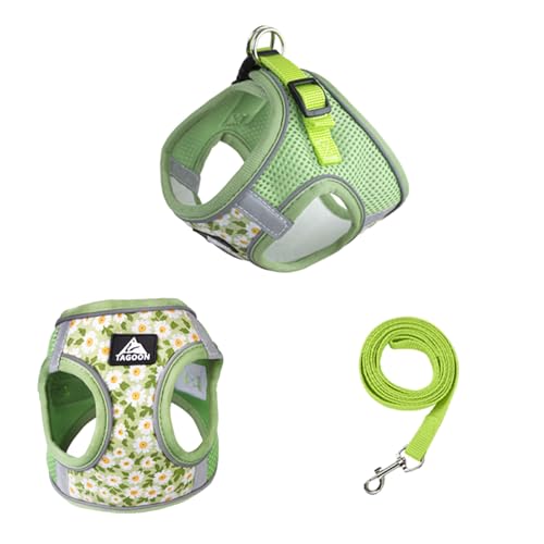 Hundegeschirr für kleine Hunde, Gänseblümchen-Blumenmuster, Haustiergeschirr, Weste, Hund, atmungsaktives Netzgewebe, verstellbar, D-Ring, reflektierend, Laufgeschirr für Katzen, Welpen, kleine, Hundegeschirr für kleine Hunde, Gänseblümchen-Blumenmuster, Haustiergeschirr, Weste, Hund, atmungsaktives Netzgewebe, verstellbar, D-Ring, reflektierend, Laufgeschirr für Katzen, Welpen, kleine, von Blue Dream Island